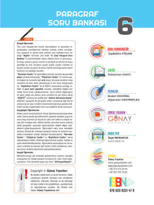 6. SINIF PARAGRAF -SB- KEŞFET SERİSİ