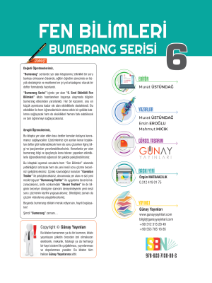 6. SINIF FEN BİLİMLERİ -SB- BUMERANG SERİSİ