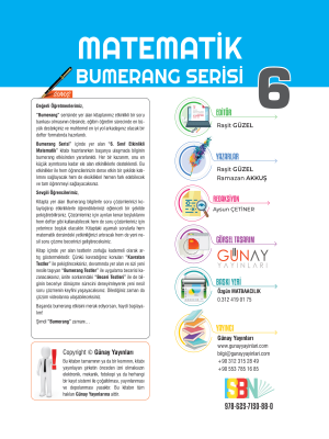 6. SINIF MATEMATİK -SB- BUMERANG SERİSİ