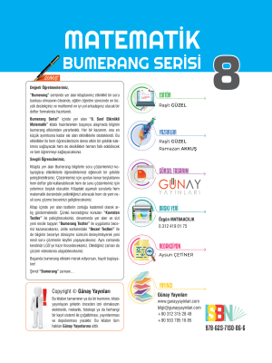 8. SINIF MATEMATİK - BUMERANG SERİSİ