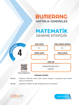 5. SINIF MATEMATİK BUMERANG HAFTALIK DENEME - 4