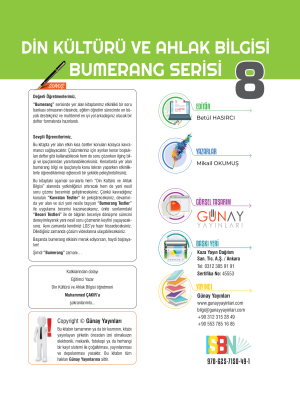 8. SINIF DİN KÜLTÜRÜ - BUMERANG SERİSİ