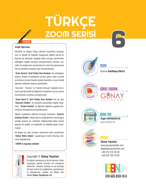 6. SINIF TÜRKÇE - SB - ZOOM SERİSİ