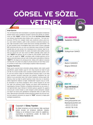 6. SINIF GÖRSEL VE SÖZEL YETENEK
